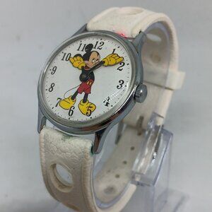 VINTAGE 1969 Timex 8P69 Walt Disney Mickey Mouse 32mm Manual Wind Watch